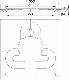 Dallmer Montagehilfe DallDrain Plus, 350x350mm – Bild 2
