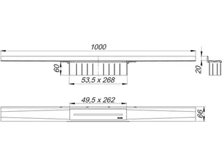 Dallmer Duschrinne CeraWall Pure, edelstahl, 1000 mm – Bild 2