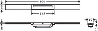 Hansgrohe Duschrinne RainDrain Flex, kürzbar, freie Montage 800mm mattweiß – Bild 2