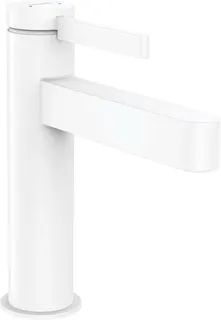 Hansgrohe FINORIS 110 Waschtisch Armatur, mit Push-Open Ablaufgarnitur 1 1/4" mattweiß