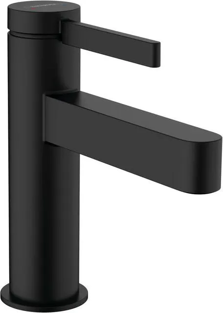 Hansgrohe FINORIS 100 Waschtisch Armatur, mit Push-Open Ablaufgarnitur 1 1/4" mattschwarz