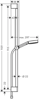 Hansgrohe Brauseset PULSIFY SELECT 105 3jet, mattschwarz – Bild 2