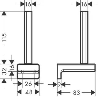 Hansgrohe Ersatzpapierrollenhalter AddStoris, mattweiß – Bild 2