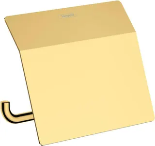 Hansgrohe Papierrollenhalter AddStoris, mit Deckel polished gold