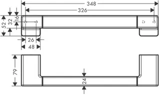 Hansgrohe Haltestange AddStoris, 348mm chrom – Bild 2