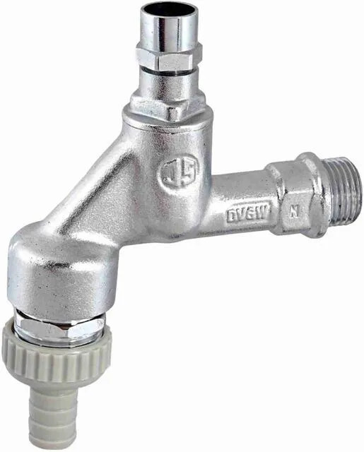 Schlösser Auslaufventil mit Belüfter, Steckschlüssel-Oberteil, matt verchromt, 3/4"
