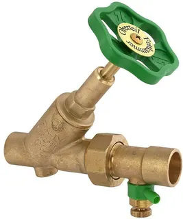 Schlösser Freistromventil, mit Entleerung, steigende Spindel, Löt 22mm