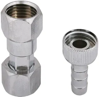 Schlösser Zapfhahnzähler Verschraubung, verchromt 3/4"