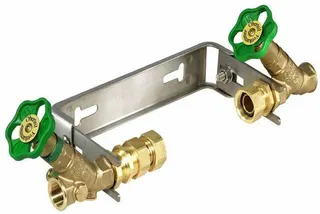 Schlösser Wasserzählereinbaugarnitur Edelstahl, verstellbare Ausführung, waagerecht Q3 4,0, 1"x1"