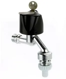 Bender Auslaufventil mit WASSER-SAFE Oberteil, abschliessbar, 1/2", matt verchromt