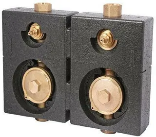 Schlösser Montageblock DUO, Rotguss IG 3/4"