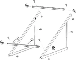 BOSCH Zubehör Flachkollektoren WMT 4 Flachdachständer Erweiterungsset senkr.