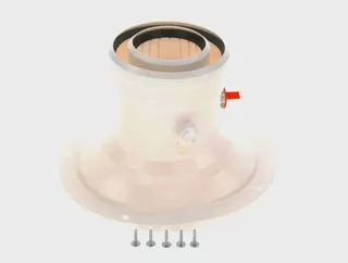Bosch Ersatzteil Abgasstutzen konz 80/125 Öl V3 everp
