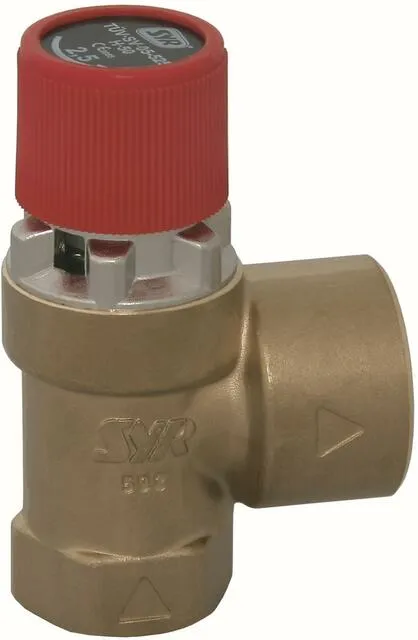 Syr Membran Sicherheitsventil aus Messing, 3,0 bar, E/A DN 25 x DN 32