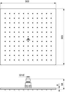 Ideal Standard Regenbrause IDEALRAIN, eckig, 300x300mm chrom – Bild 2