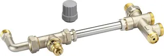 Danfoss Steigrohrventil RA-KE, 1/2", G 3/4" A, matt vernickelt