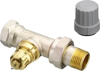 Danfoss Ventilgehäuse RA-FN 15, matt vernickelt 1/2", Durchgang