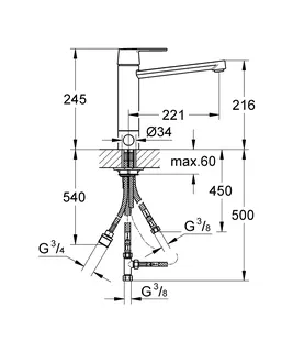 Grohe Get Küchen Spültisch Armatur, mit integrierte Vorabsperrung – Bild 2