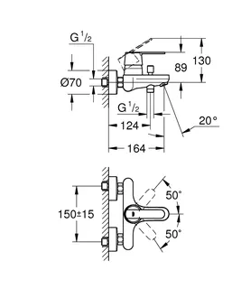 Grohe Get Badearmatur, Aufputz, chrom – Bild 2