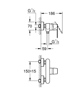 Grohe Get Brausearmatur, Aufputz, verchromt – Bild 2