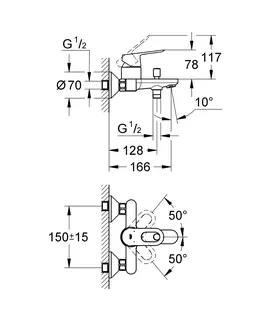 Grohe Start Loop Badearmatur, Aufputz, verchromt – Bild 2