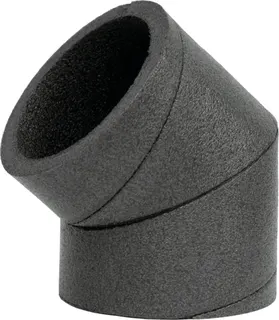 Wolf ISO-Rohr Bogen DN180 45Gr ohne Einsteckmuffen