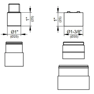 Keuco KE Verlängerungs-Set 59916, Set, 25 mm für Grundkörper – Bild 2