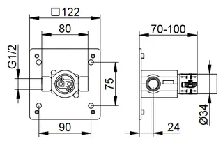 Keuco Grundkörper, Bausatz 1, für 52916/59516 – Bild 2