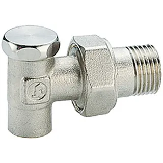 Giacomini Heizkörperverschraubung mit Lötanschluss, absperrbar, Eckform, R 1/2  x 15 mm