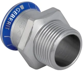 Geberit Übergang MAPRESS Edelstahl mit Außengewinde 22 mmx1/2"