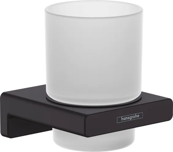 Hansgrohe AddStoris Zahnputzbecher, Wandmontage, mattschwarz