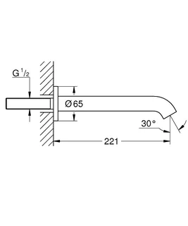 Grohe Wanneneinlauf ESSENCE, Wandmontage, hard graphite – Bild 2