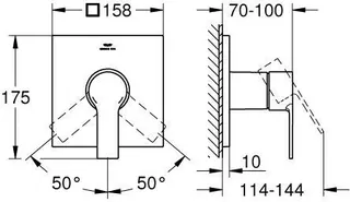Grohe Allure Brausearmatur Unterputz Fertigset, chrom – Bild 2