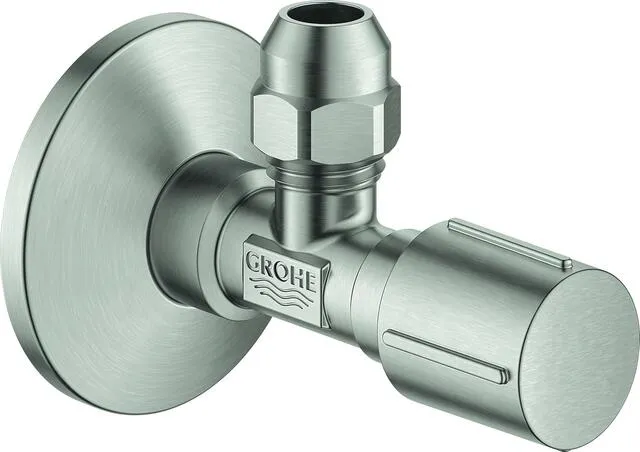 Grohe Eckventil, 1/2", mit Schubrosette, supersteel