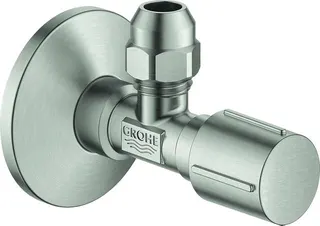 Grohe Eckventil, 1/2", mit Schubrosette, supersteel