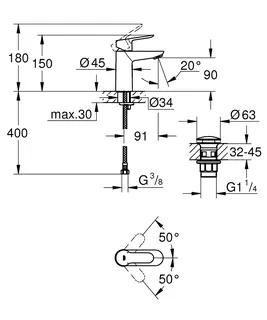 Grohe Start Edge Waschtisch Armatur, S-Size, glatter Körper – Bild 2