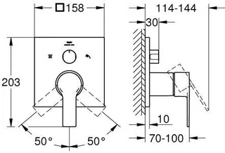Grohe ALLURE Fertigset mit 3-Wege-Umstellung chrom – Bild 2
