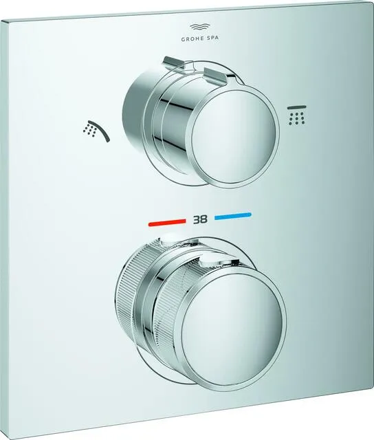 Grohe Allure Thermostat Fertigset mit 2-Wege-Umstellung chrom