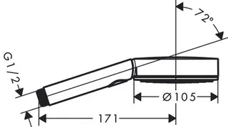 Hansgrohe Handbrause PULSIFY SELECT 105 3jet , Activation mattweiß – Bild 2