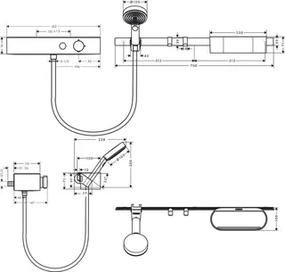 Hansgrohe Bundle WallStoris, 105 mattweiss – Bild 2