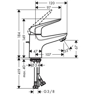 Hansgrohe Novus Einhebel-Waschtischmischer 70 – Bild 2