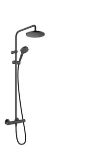 Hansgrohe Showerpipe VERNIS Blend 200 1jet, mit Brausethermostat EcoSmart mattschwarz