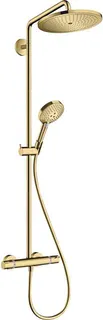 Hansgrohe Showerpipe CROMA SELECT S 280 1jet, mit Brausethermostat polished gold optic