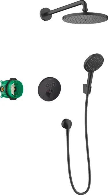 Hansgrohe Raindance S Brause Komplettpaket, matt schwarz