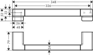 Hansgrohe Haltestange AddStoris, 348mm mattschwarz – Bild 2