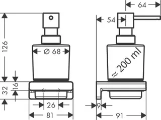 Hansgrohe Lotionspender AddStoris, Wandmontage mattweiß – Bild 2
