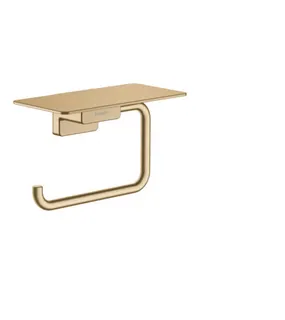 Hansgrohe Papierrollenhalter AddStoris, mit Ablage brushed bronze
