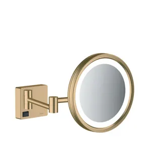 Hansgrohe Kosmetikspiegel AddStoris, mit LED Leuchte brushed bronze