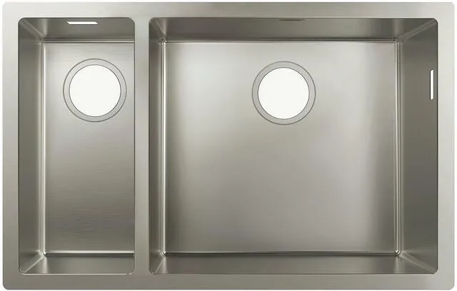 Hansgrohe Unterbauspüle 180/450, edelstahl