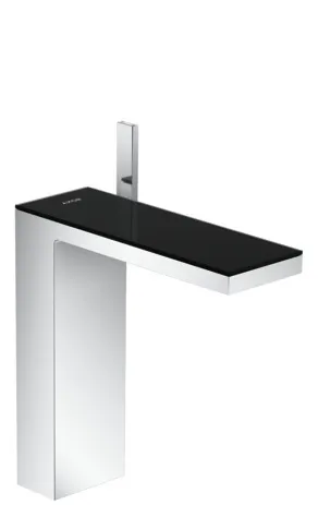 Hansgrohe AXOR MYEDITION Waschtisch Armatur, mit Platte chrom/Schwarzglas